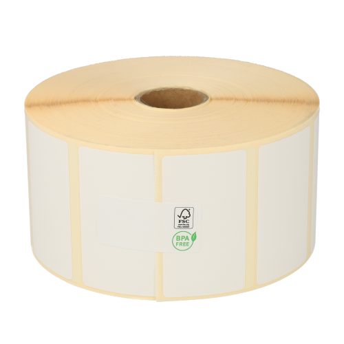 Zebra compatible labels 57mm x 32mm 2.100 labels 25mm core white removable